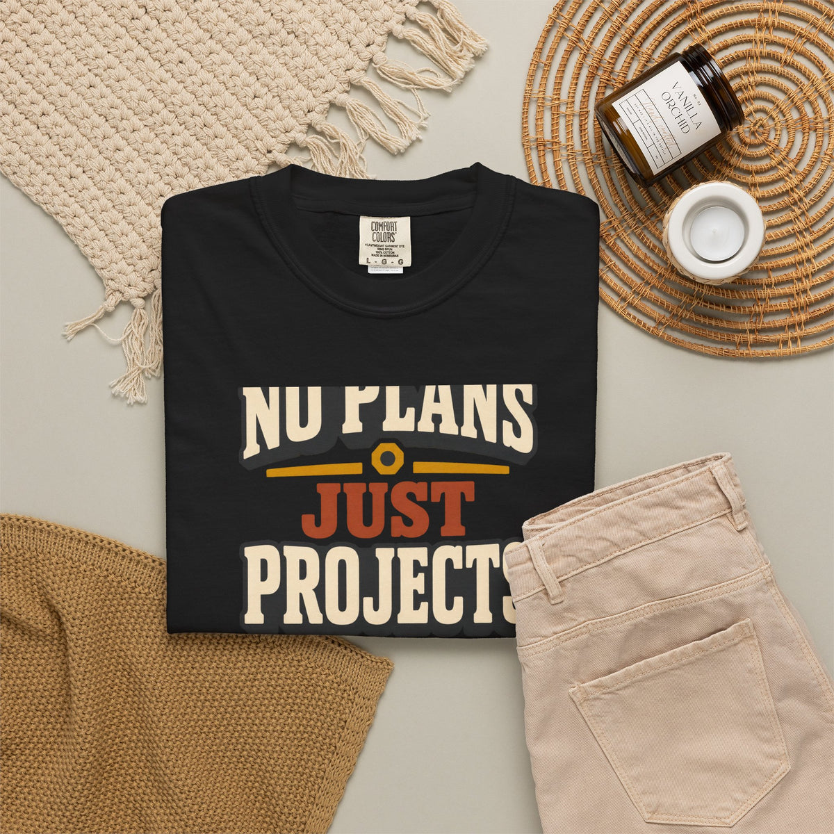 No Plans Just Projects T-Shirt | Retro Workshop Tee