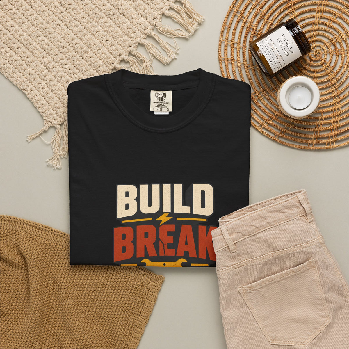 BUILD BREAK REBUILD T-Shirt | Retro Workshop Tee