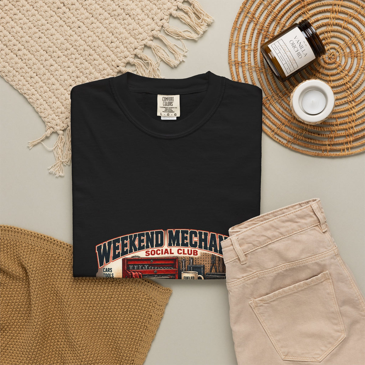 Weekend Mechanic Social Club T-Shirt | Retro Garage Workshop Tee