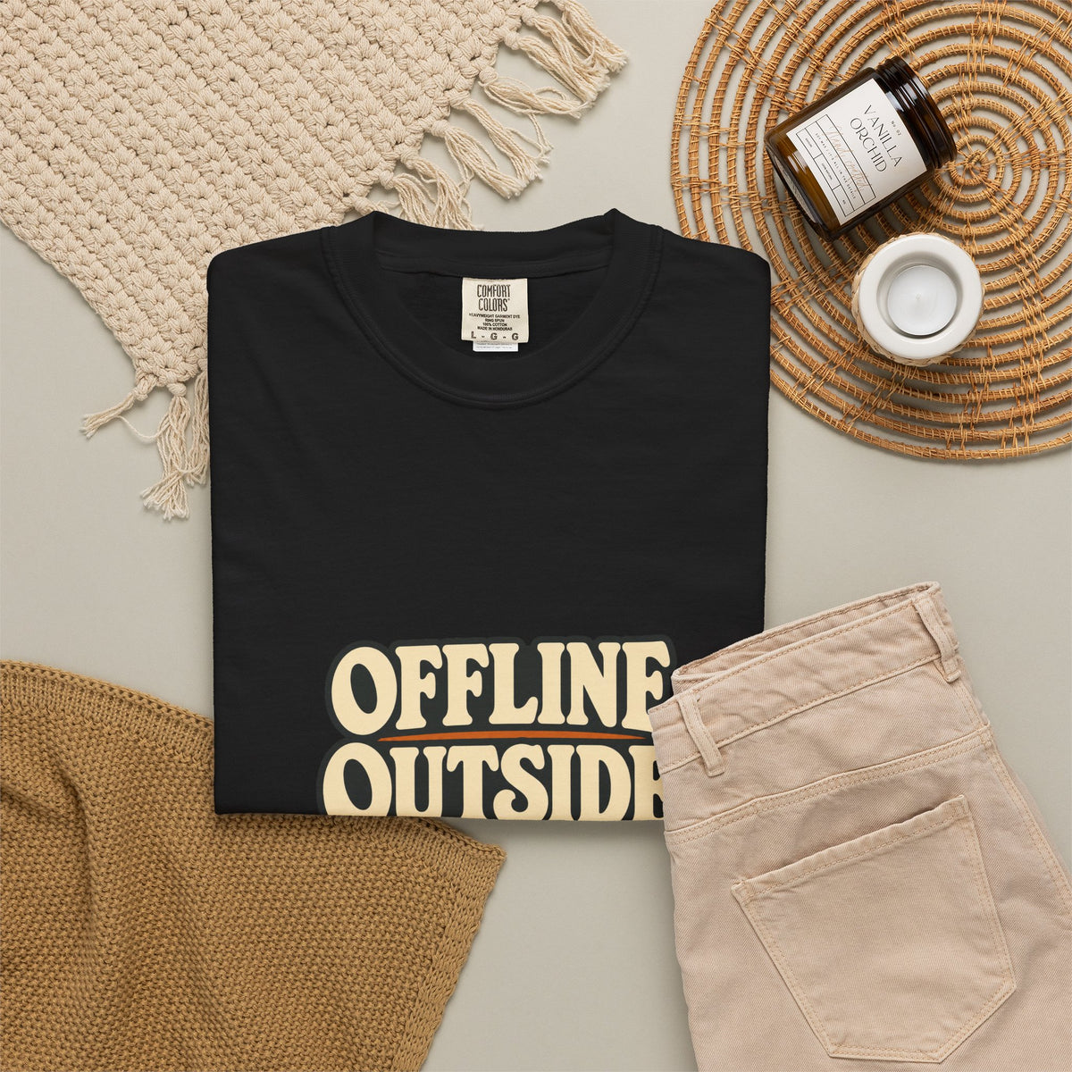 Offline Outside T-Shirt | Retro Outdoor Adventure Tee