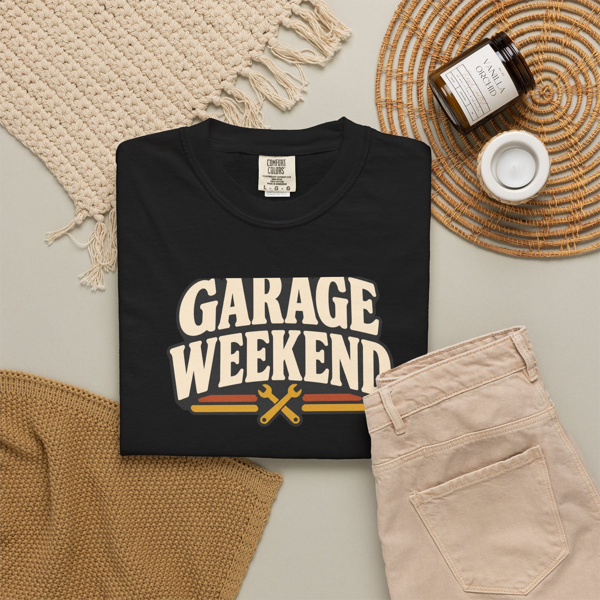Garage Weekend T-Shirt | Retro Garage Workwear Tee