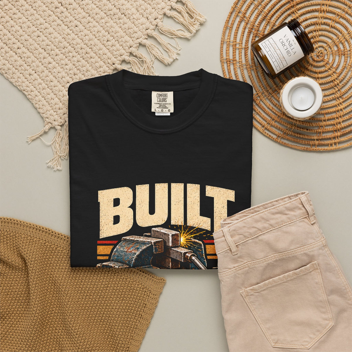 Built Not Bought T-Shirt | Retro Garage Workshop Tee