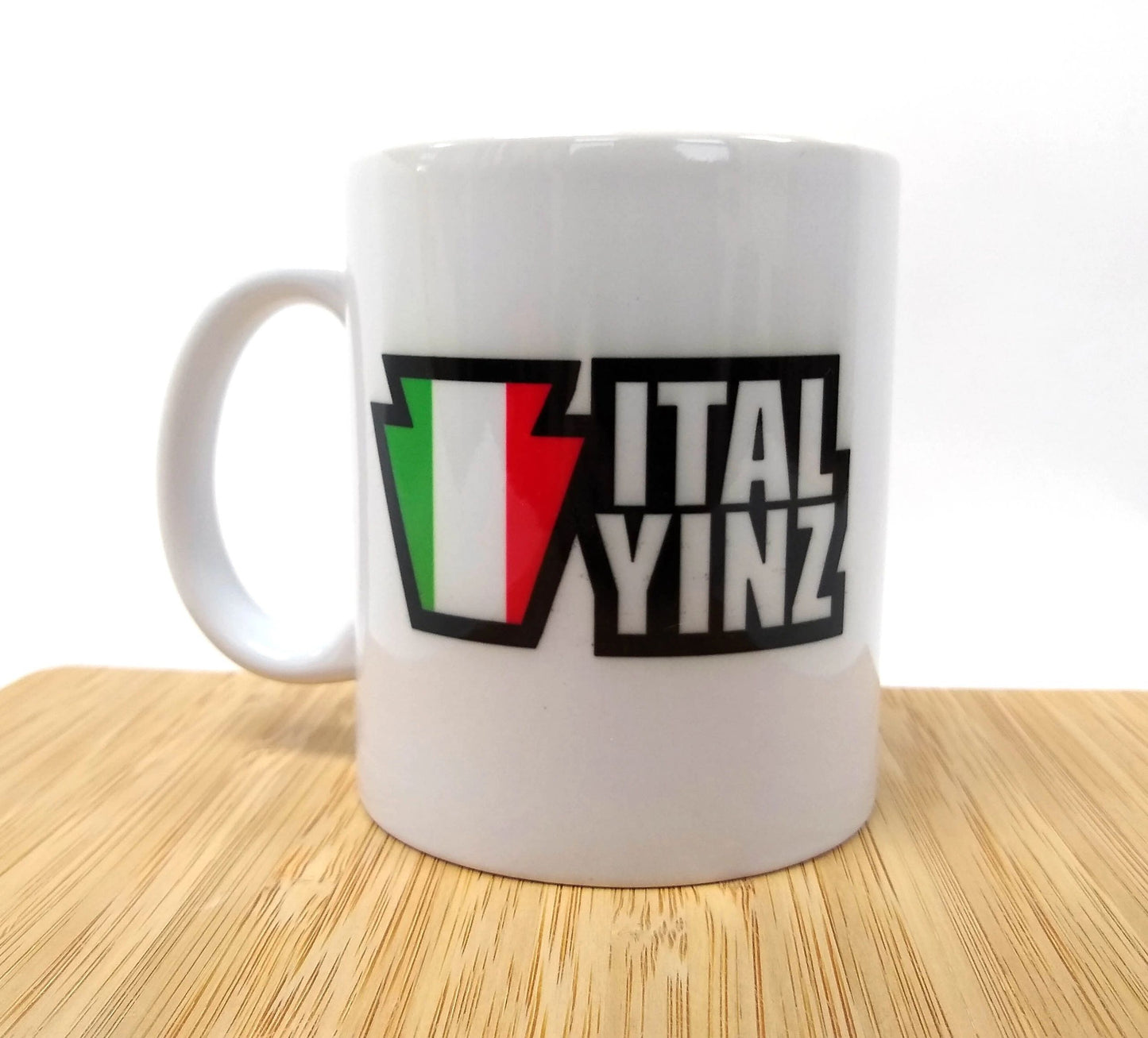 ItalYinz Coffee Mug for Italian Yinzers! by Flood City Fabrications