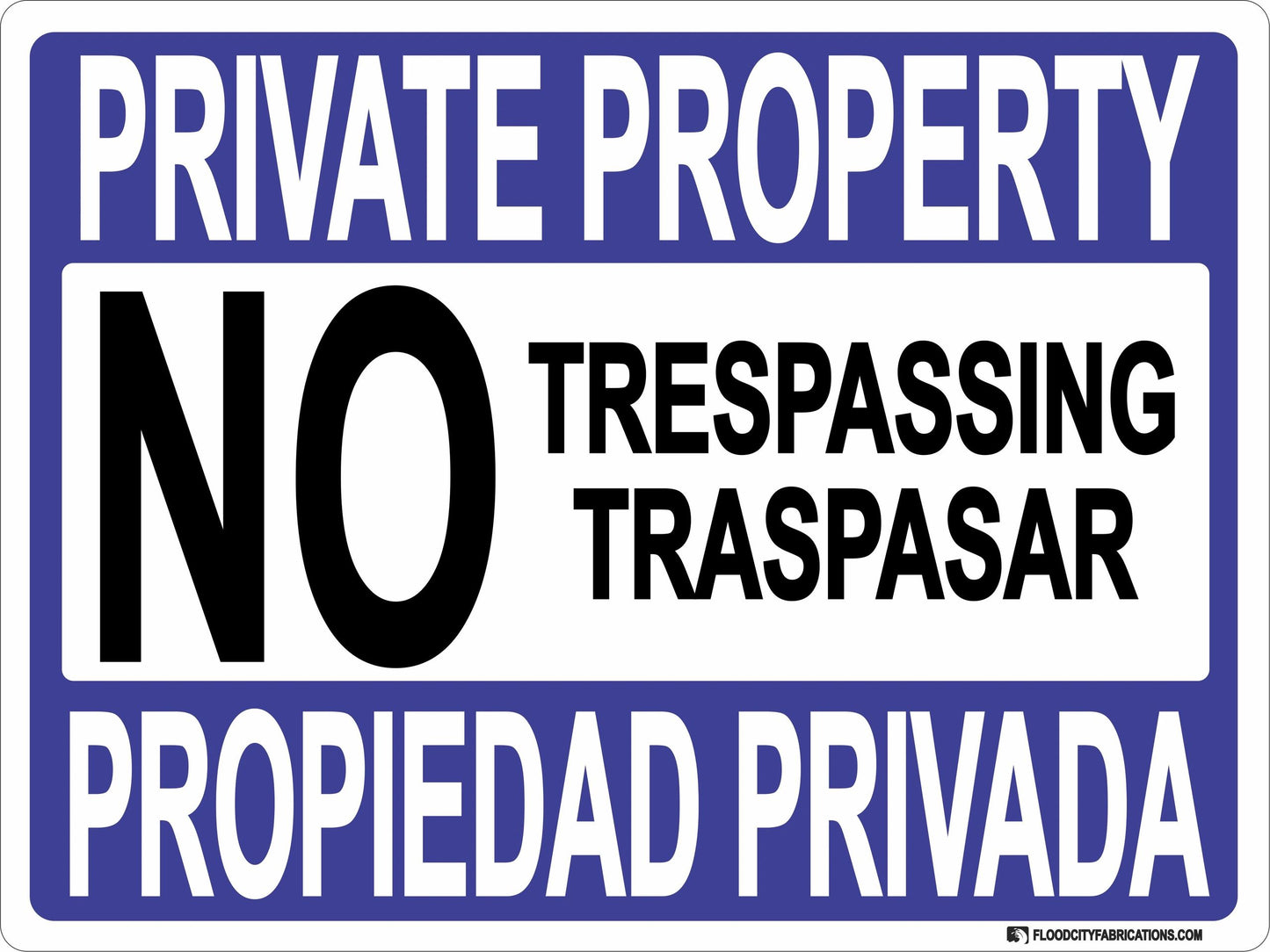 Private Property Spanish and English Sign Propiedad Privada – alternate product view