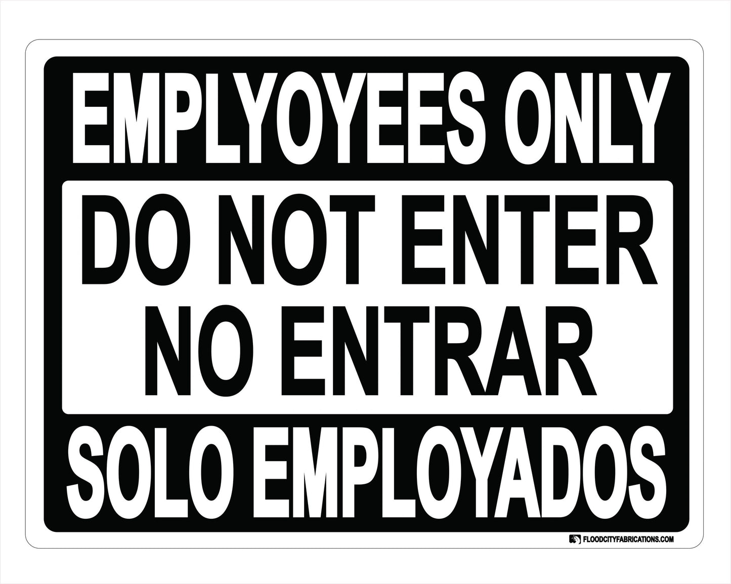 Solo Employados No Entrar Firmar Spanish Employees Only – alternate product view