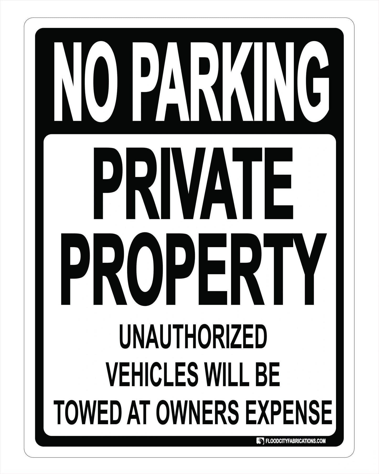 No Parking Private Property Sign Unauthorized Vehicles Will – alternate product view