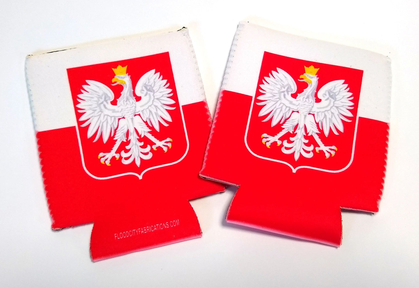 Polish Flag beverage insulator Poland can 2 pack by Flood City Fabrications