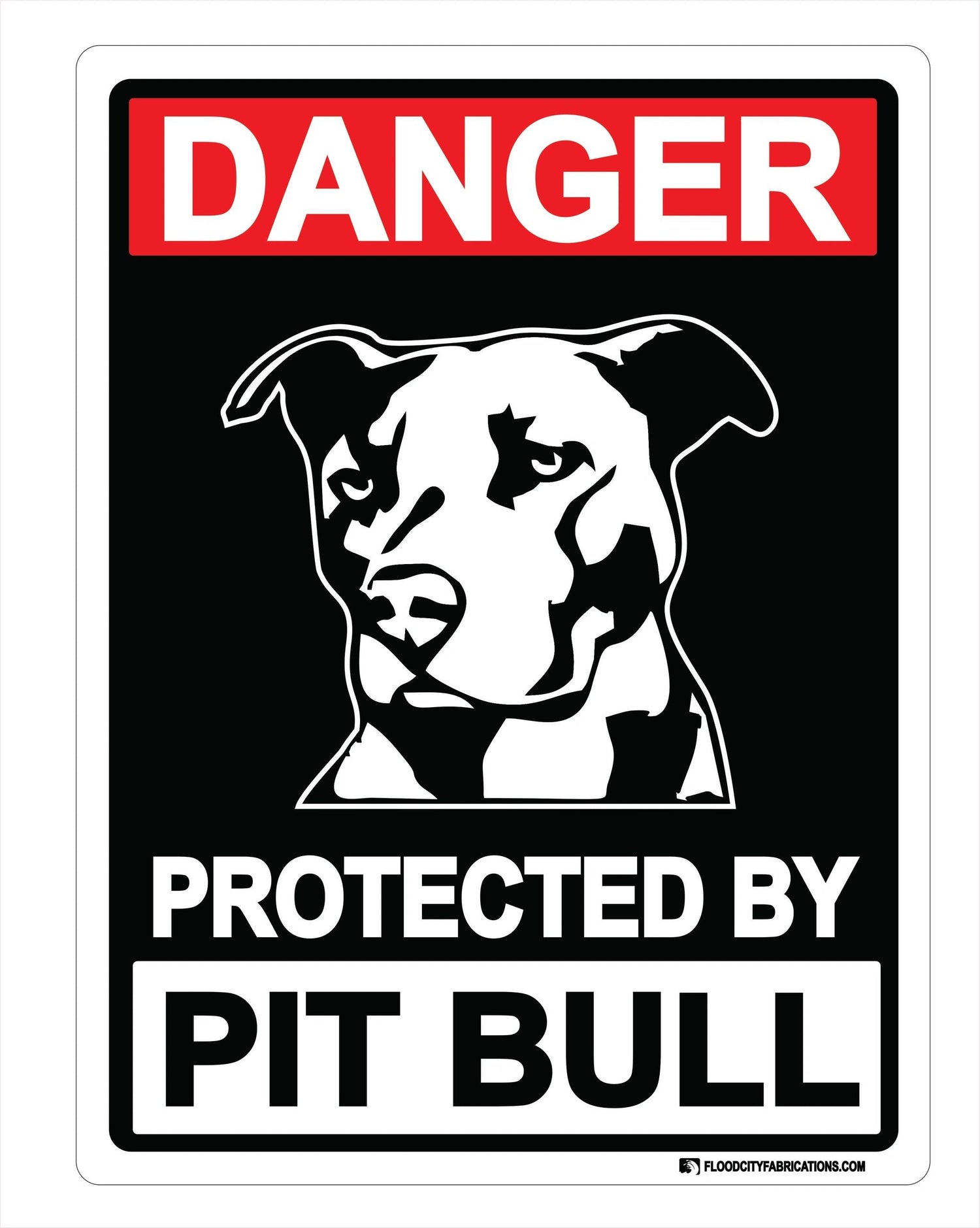 Protected By Pit Bull Sign Danger Beware of Dog – alternate product view