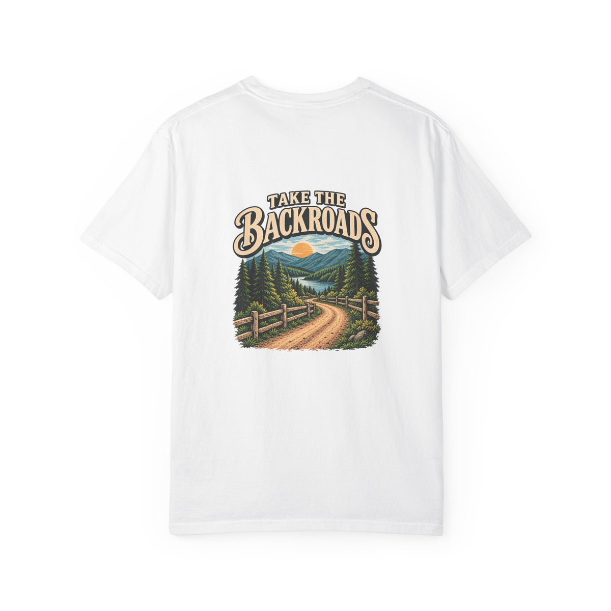 Take the Backroads T-Shirt | Retro Mountain Road Outdoor Tee