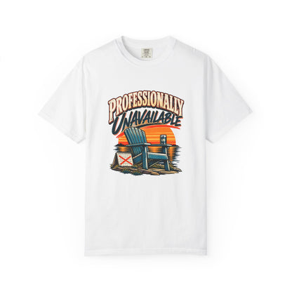Professionally Unavailable T-Shirt | Funny Retro Relaxing Tee