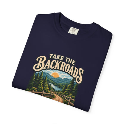 Take the Backroads T-Shirt | Retro Mountain Road Outdoor Tee