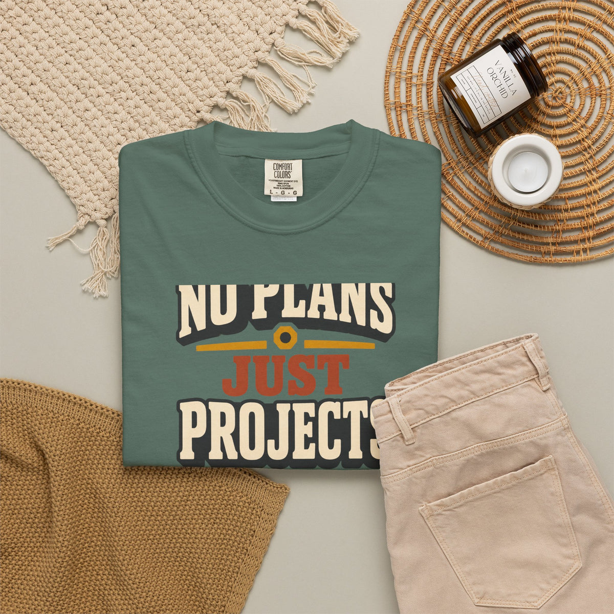 No Plans Just Projects T-Shirt | Retro Workshop Tee