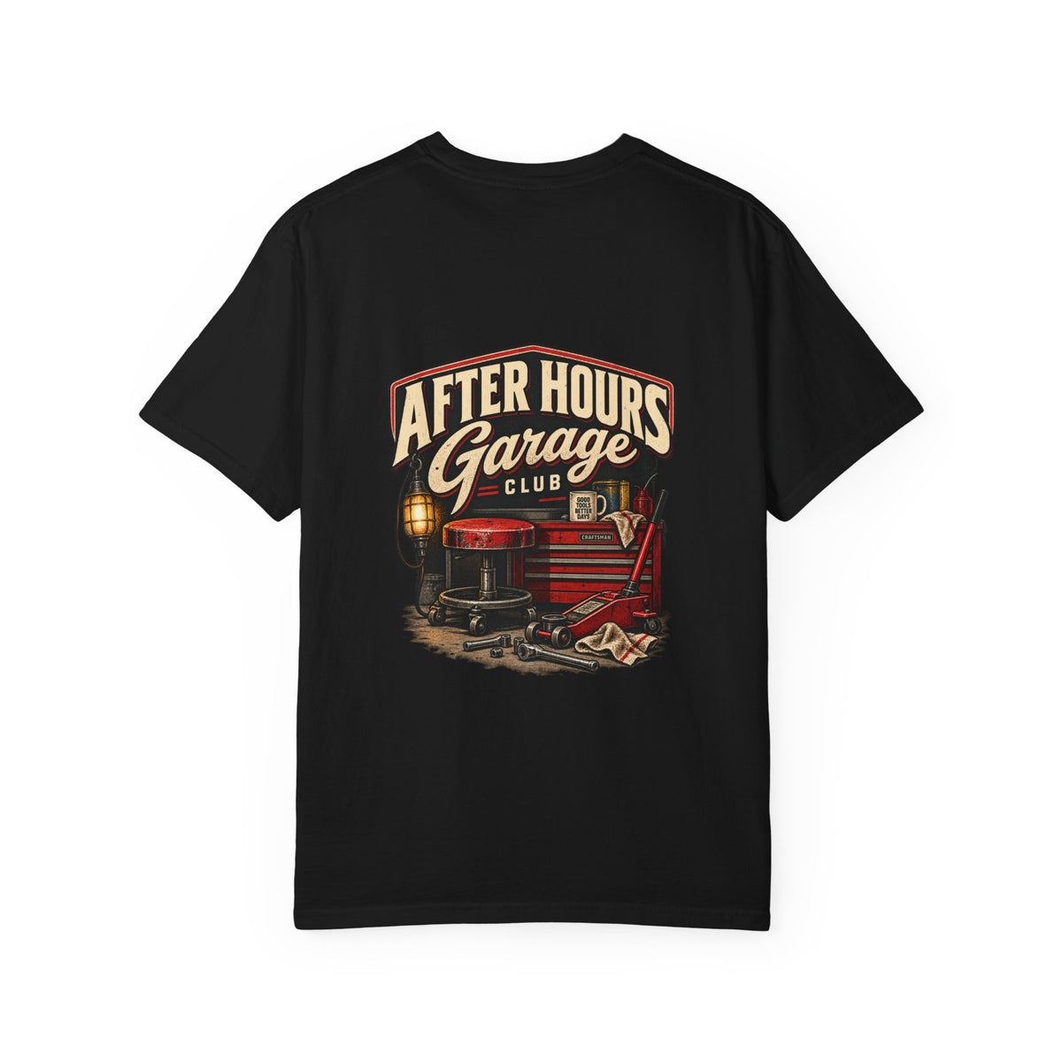 After Hours Garage Club T-Shirt | Retro Mechanic Workshop Tee