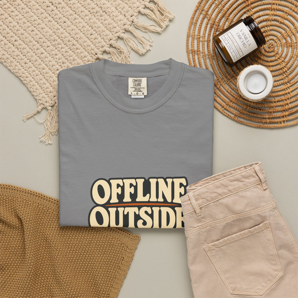 Offline Outside T-Shirt | Retro Outdoor Adventure Tee