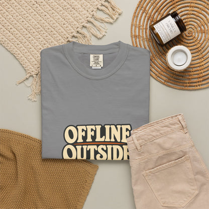 Offline Outside T-Shirt | Retro Outdoor Adventure Tee