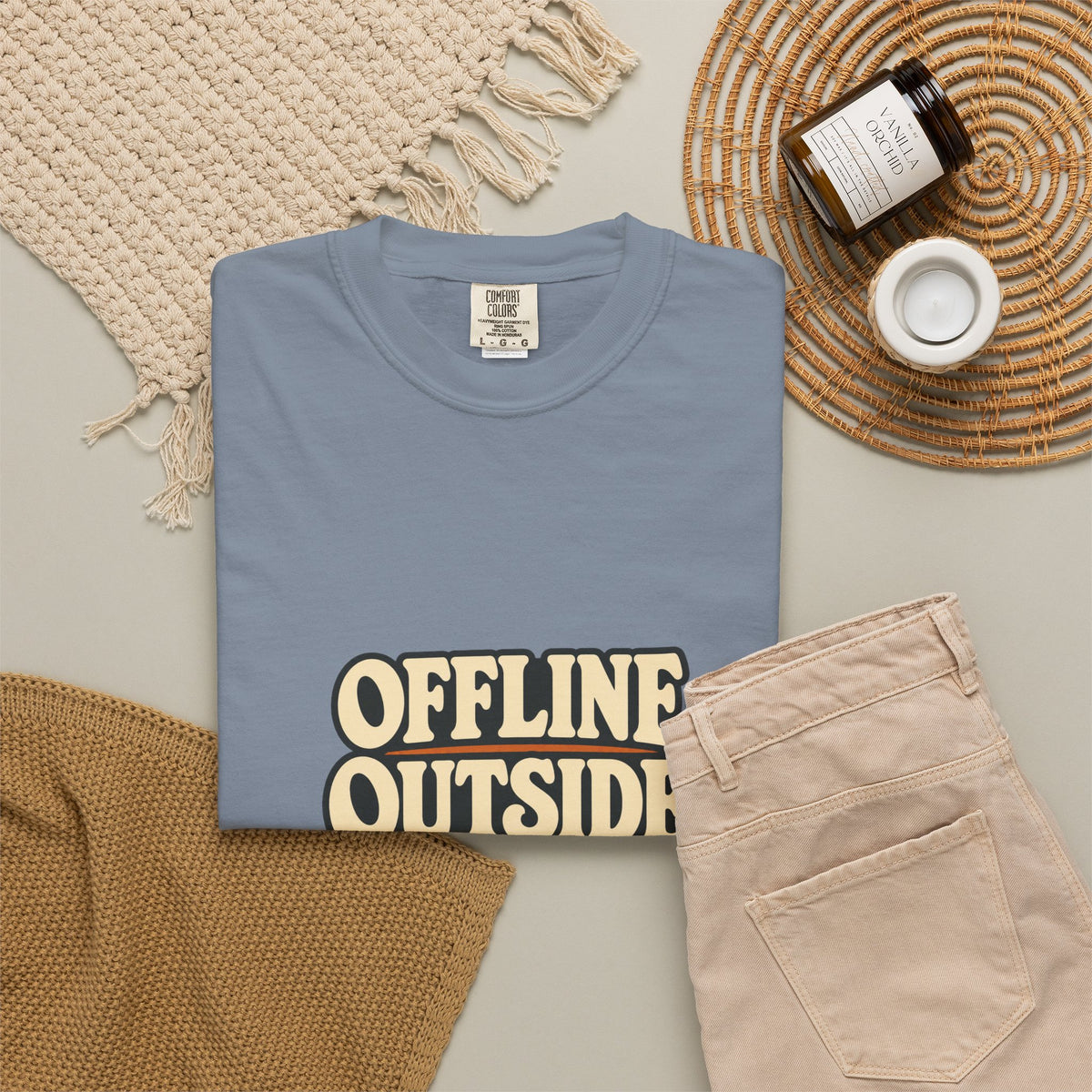Offline Outside T-Shirt | Retro Outdoor Adventure Tee