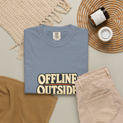 Offline Outside T-Shirt | Retro Outdoor Adventure Tee
