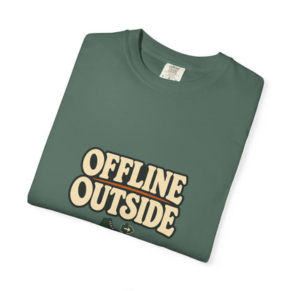 Offline Outside T-Shirt | Retro Outdoor Adventure Tee