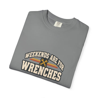 WEEKENDS ARE FOR WRENCHES T-Shirt | Retro Workshop Tee
