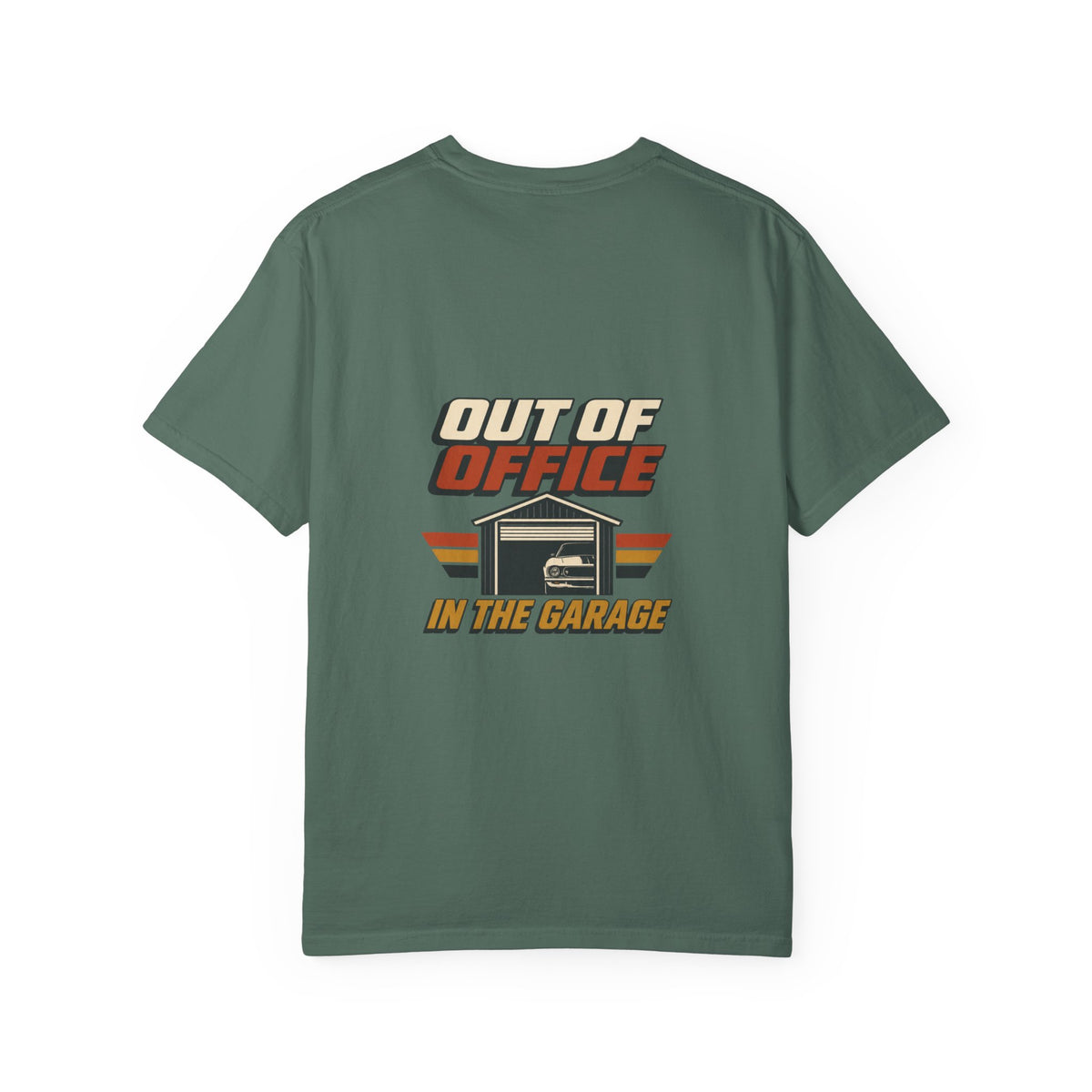 Out of Office In the Garage T-Shirt | Retro Garage Car Tee