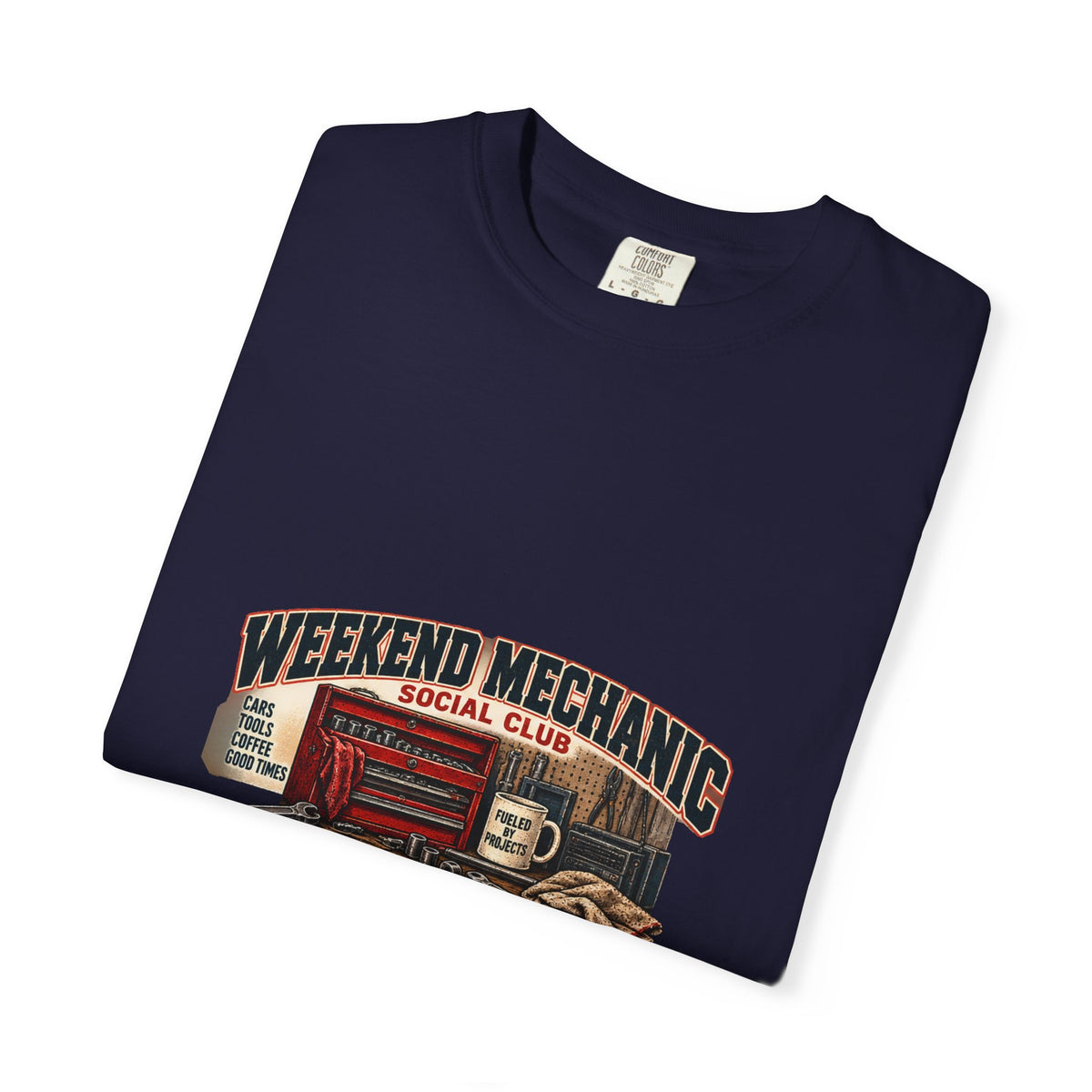Weekend Mechanic Social Club T-Shirt | Retro Garage Workshop Tee