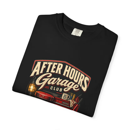 After Hours Garage Club T-Shirt | Retro Mechanic Workshop Tee