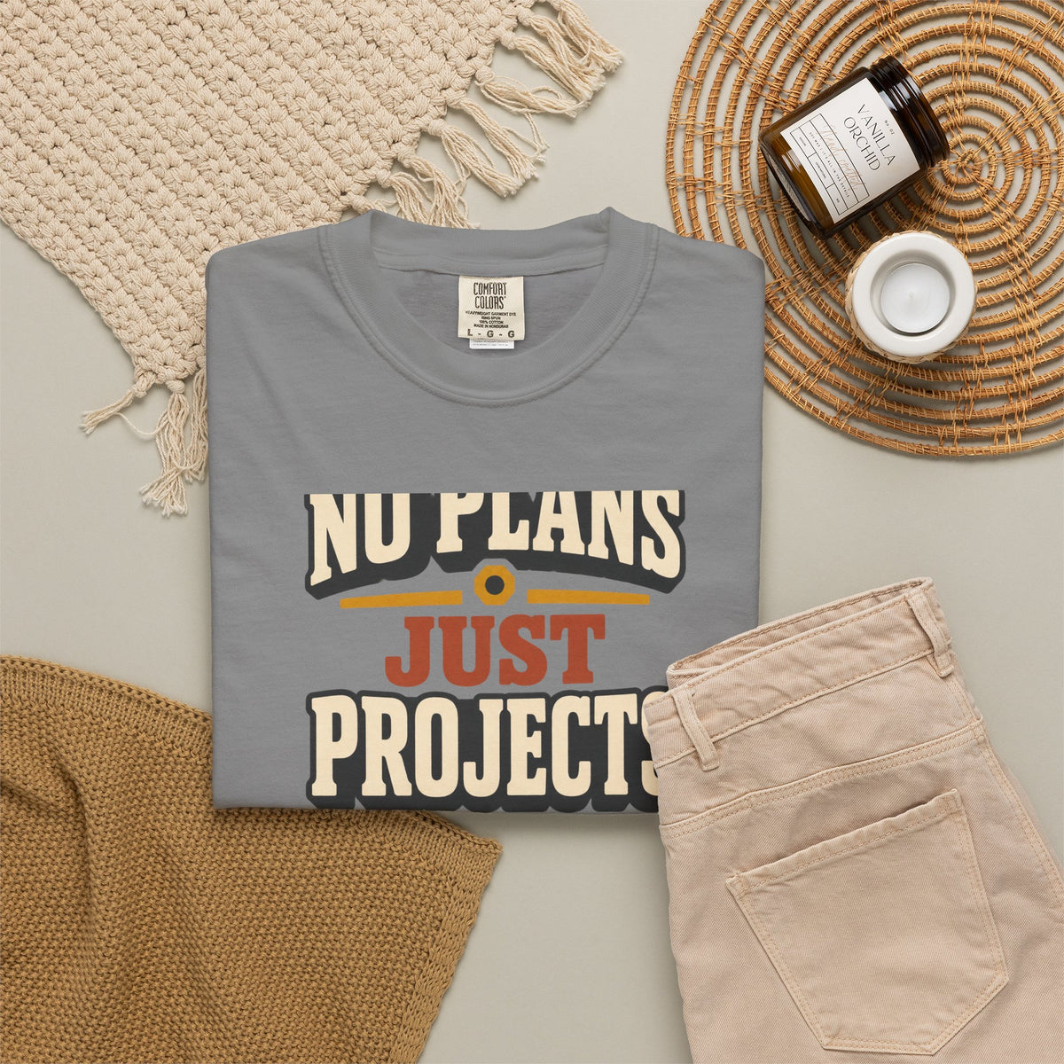 No Plans Just Projects T-Shirt | Retro Workshop Tee