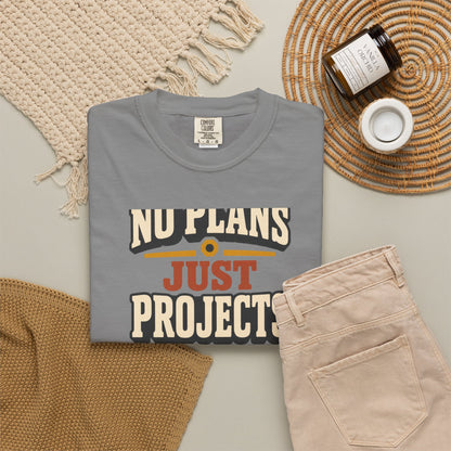 No Plans Just Projects T-Shirt | Retro Workshop Tee