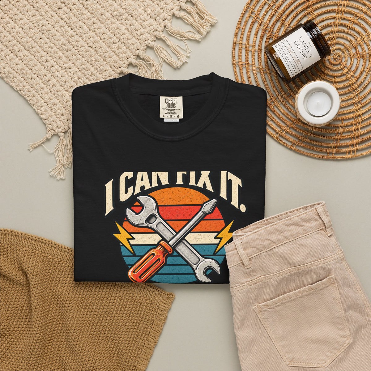 I Can Fix It. I Just Don't Want To. T-Shirt | Retro Garage Mechanic Tee