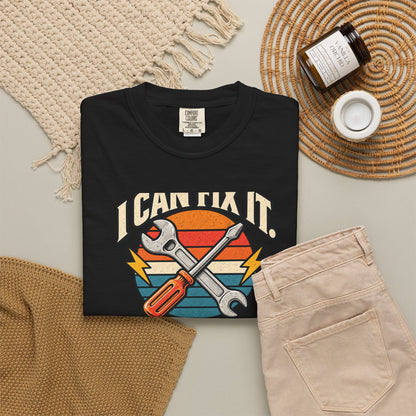 I Can Fix It. I Just Don't Want To. T-Shirt | Retro Garage Mechanic Tee