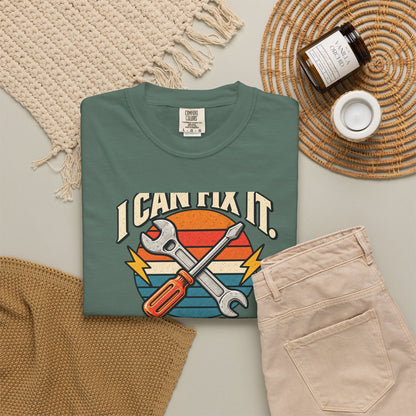 I Can Fix It. I Just Don't Want To. T-Shirt | Retro Garage Mechanic Tee