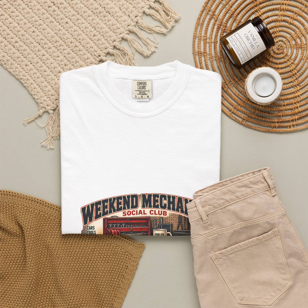 Weekend Mechanic Social Club T-Shirt | Retro Garage Workshop Tee