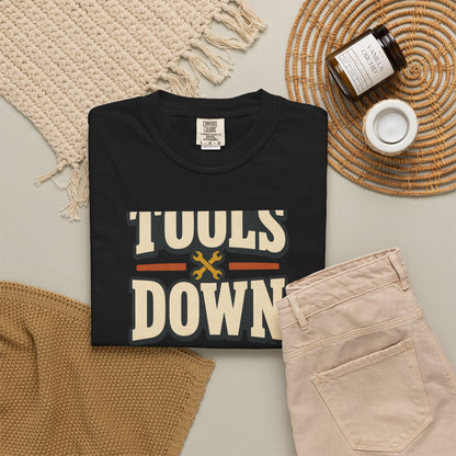 Tools Down T-Shirt | Retro Garage Workwear Tee