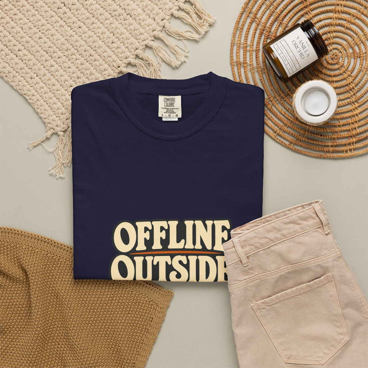 Offline Outside T-Shirt | Retro Outdoor Adventure Tee