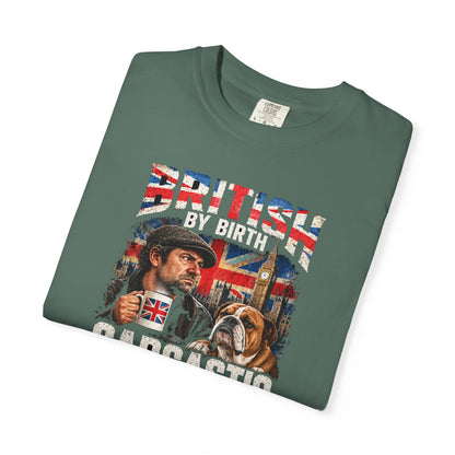 British By Birth Sarcastic By Choice T-Shirt | Vintage British Humor Tee