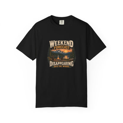 Weekend Forecast: Disappearing into the Woods T-Shirt | Retro Outdoor Tee