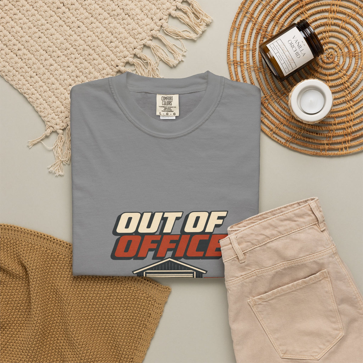 Out of Office In the Garage T-Shirt | Retro Garage Car Tee