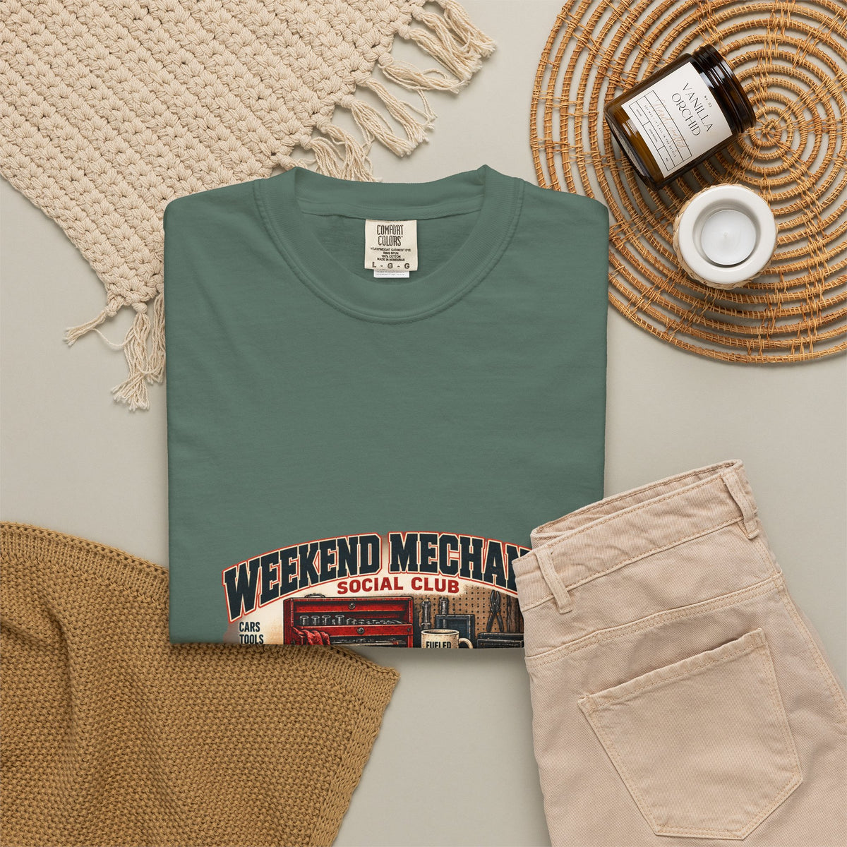 Weekend Mechanic Social Club T-Shirt | Retro Garage Workshop Tee