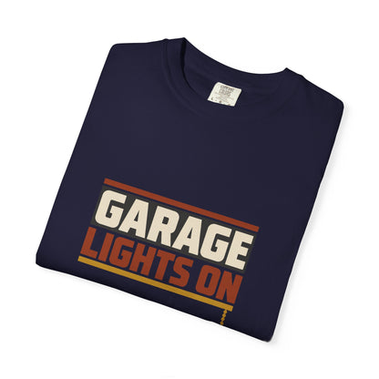 GARAGE LIGHTS ON T-Shirt | Retro Workshop Tee