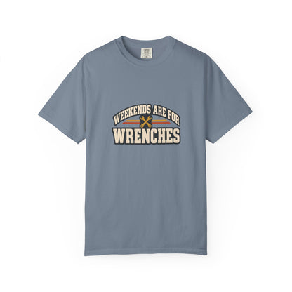 WEEKENDS ARE FOR WRENCHES T-Shirt | Retro Workshop Tee