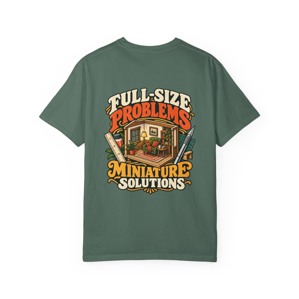 Full-Size Problems Miniature Solutions 1:12 scale miniaturist T-shirt