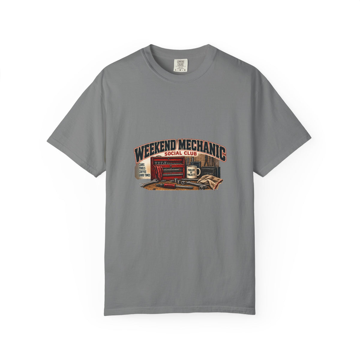 Weekend Mechanic Social Club T-Shirt | Retro Garage Workshop Tee