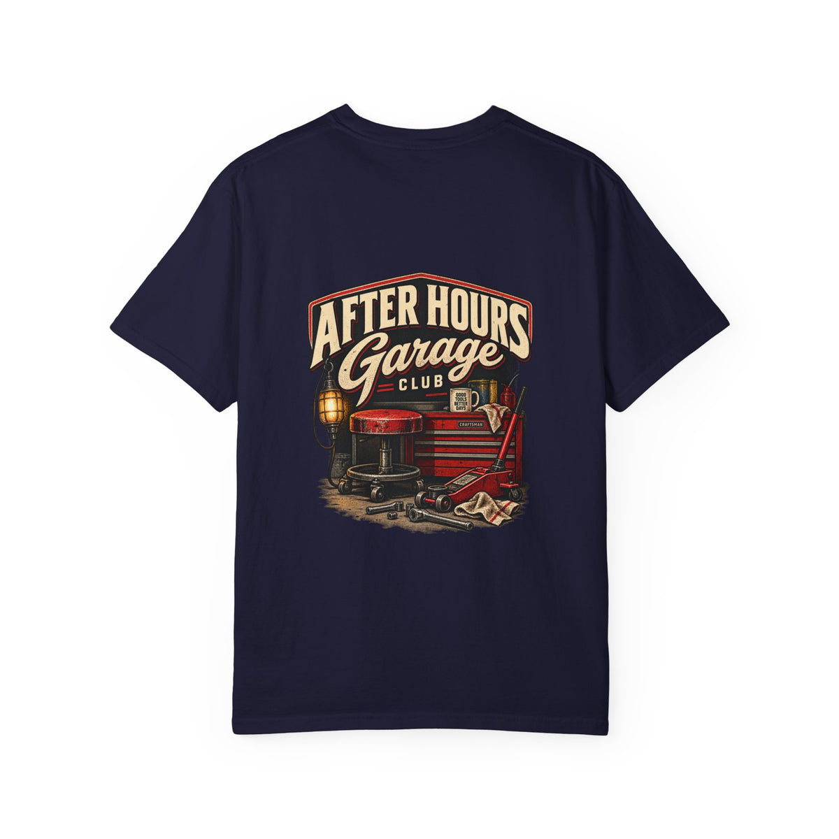 After Hours Garage Club T-Shirt | Retro Mechanic Workshop Tee