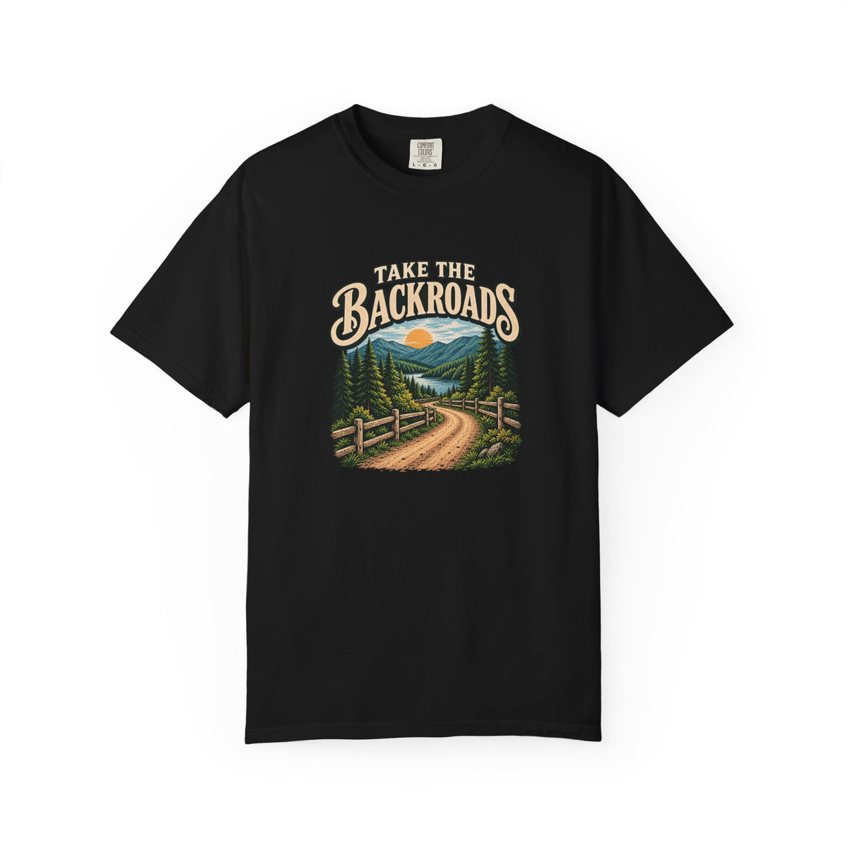 Take the Backroads T-Shirt | Retro Mountain Road Outdoor Tee