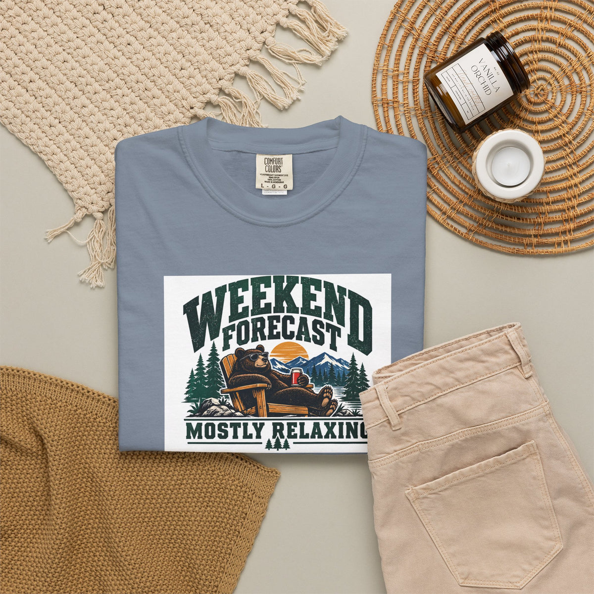 Weekend Forecast: Mostly Relaxing T-Shirt | Retro Outdoor Bear Tee