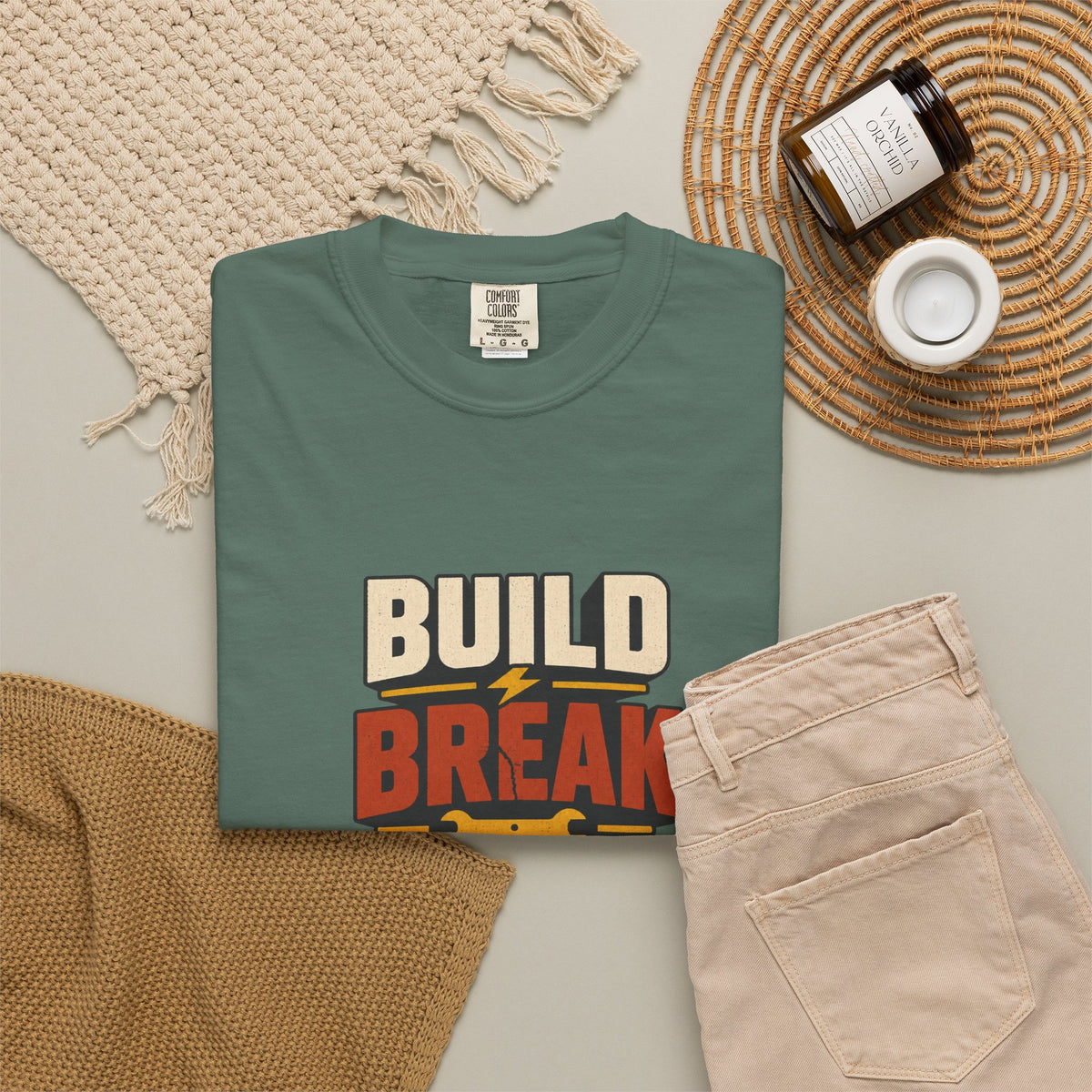 BUILD BREAK REBUILD T-Shirt | Retro Workshop Tee