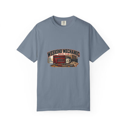 Weekend Mechanic Social Club T-Shirt | Retro Garage Workshop Tee