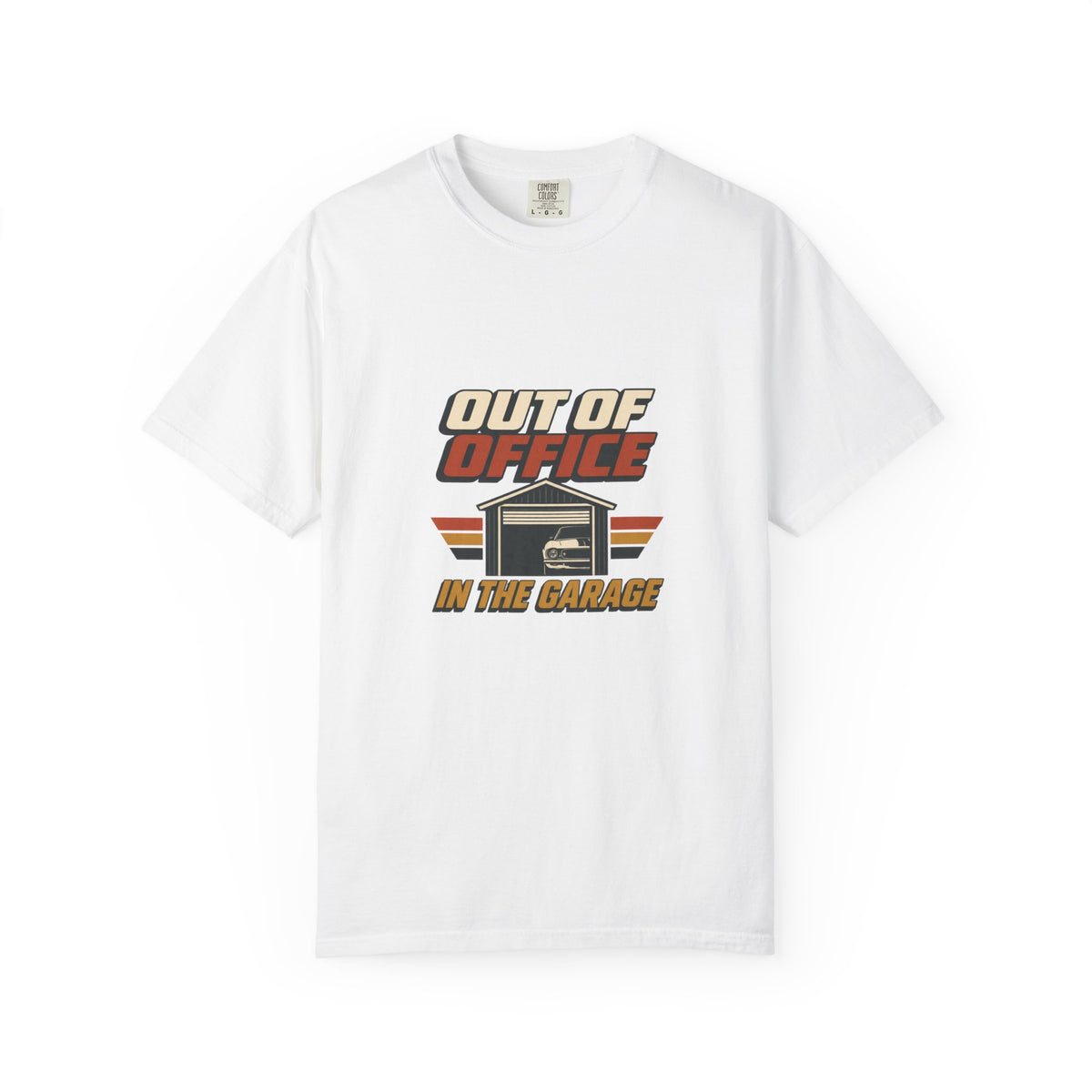 Out of Office In the Garage T-Shirt | Retro Garage Car Tee