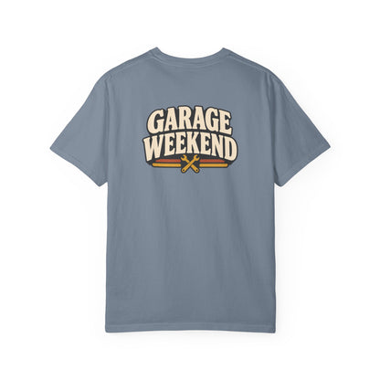 Garage Weekend T-Shirt | Retro Garage Workwear Tee