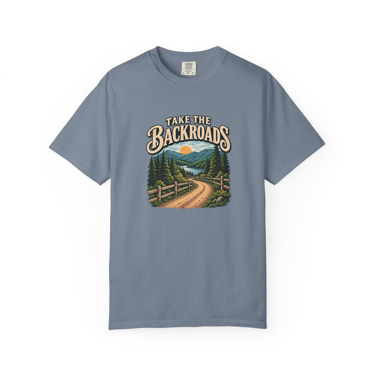 Take the Backroads T-Shirt | Retro Mountain Road Outdoor Tee